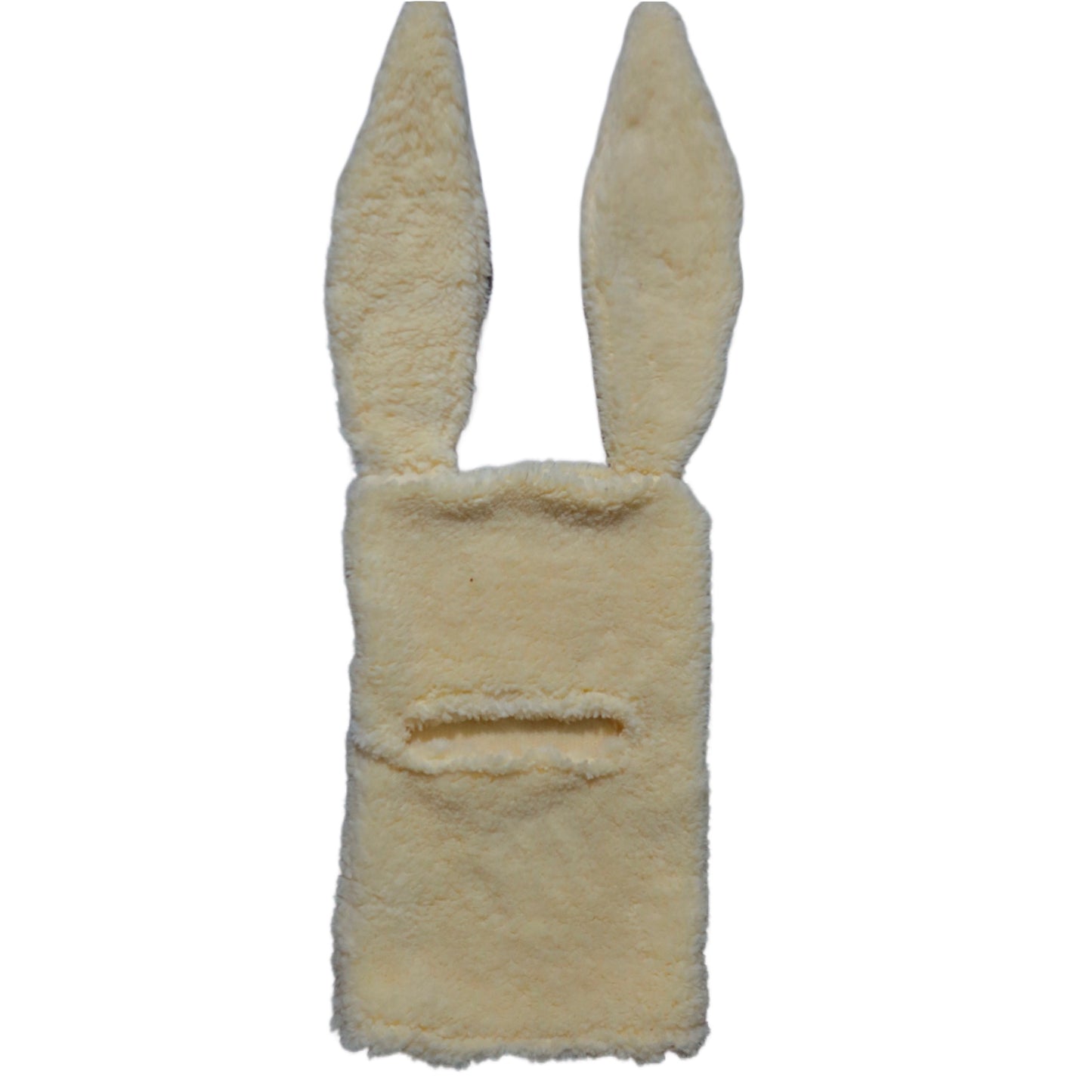 Yellow, plush bunny mask ￼