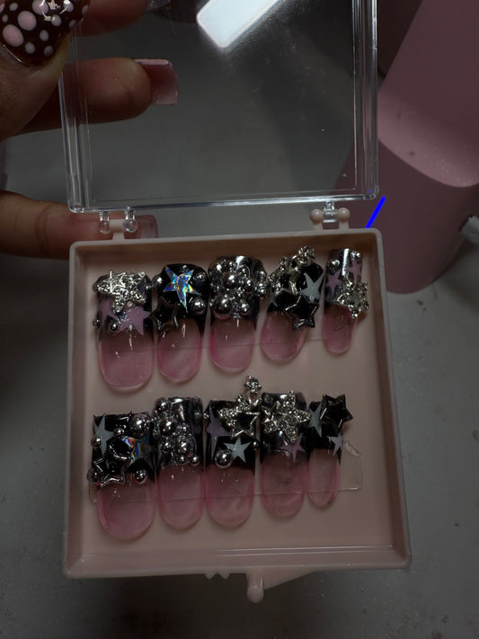 Chrome tips with star charms