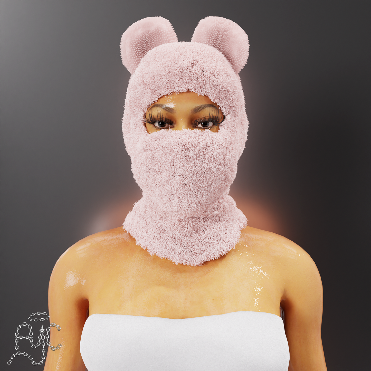 Light pink mask
